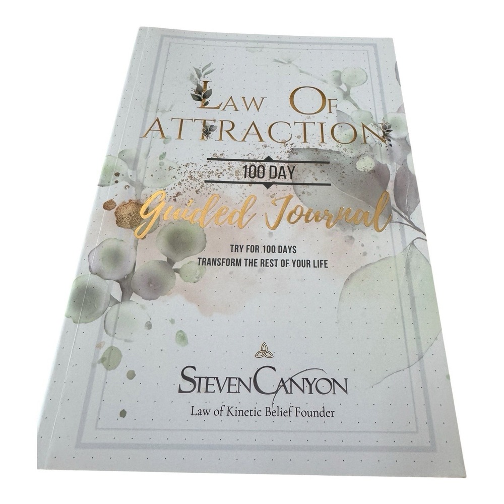 Law of Attraction 100 Day Guided Journal Steven Canyon New Unused Workbook